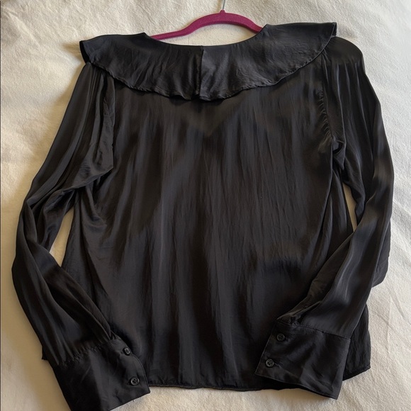 J.CREW Black Ruffle Top - Picture 7 of 8